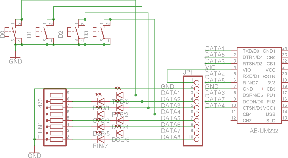 AE-UM232R Schematic on Eagle