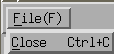 File -> Close button