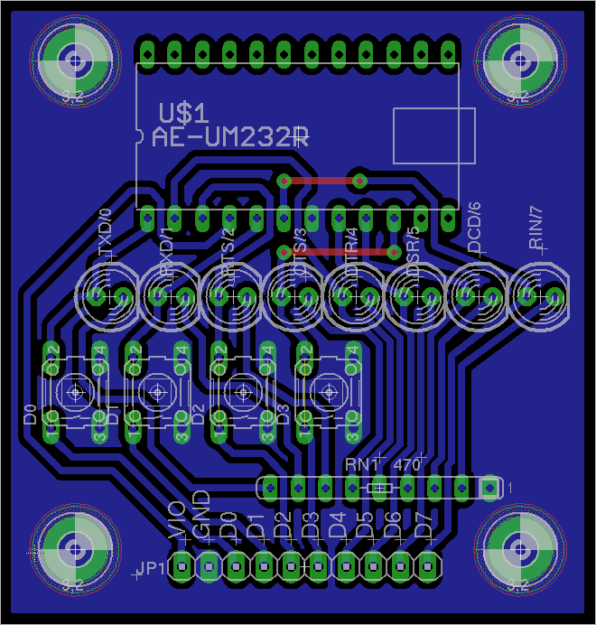 AE-UM232R Board on Eagle